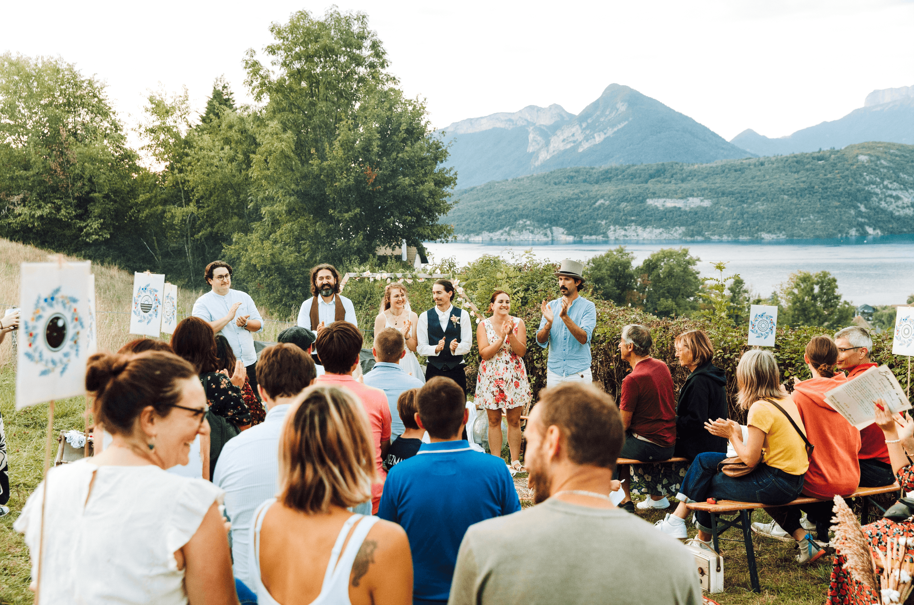 Équipe en teambuilding
